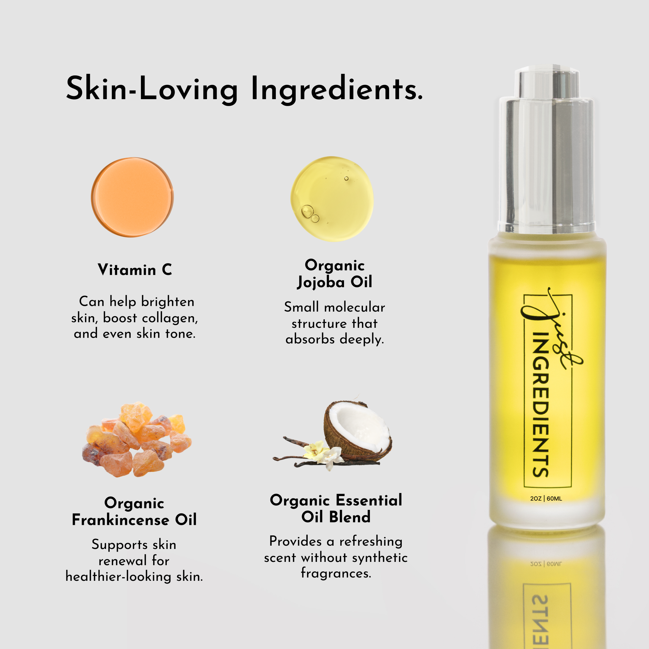 Coconut Vanilla Face Serum + Vitamin C - 2 oz