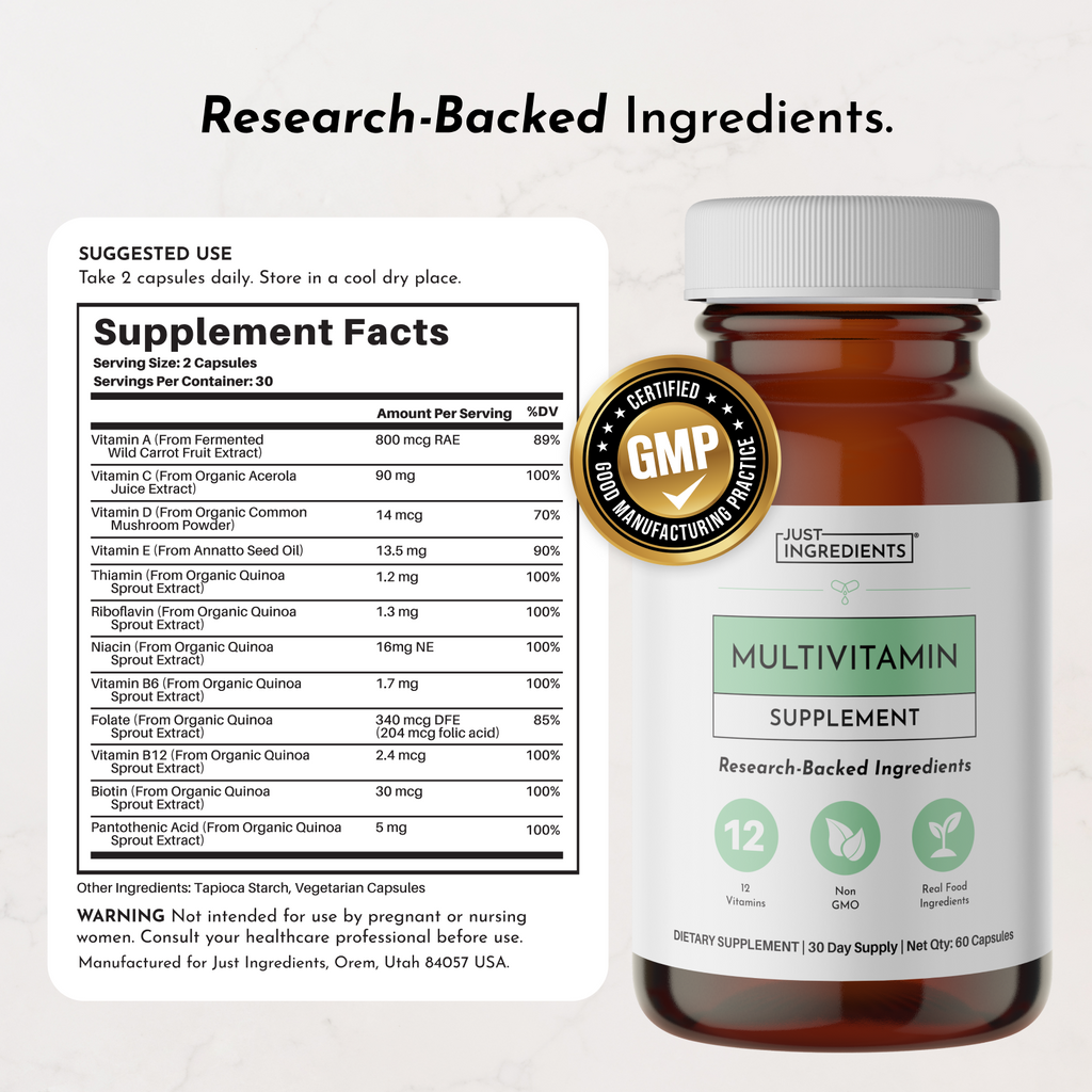 Multivitamin — 12 Whole-Food Vitamins & Minerals