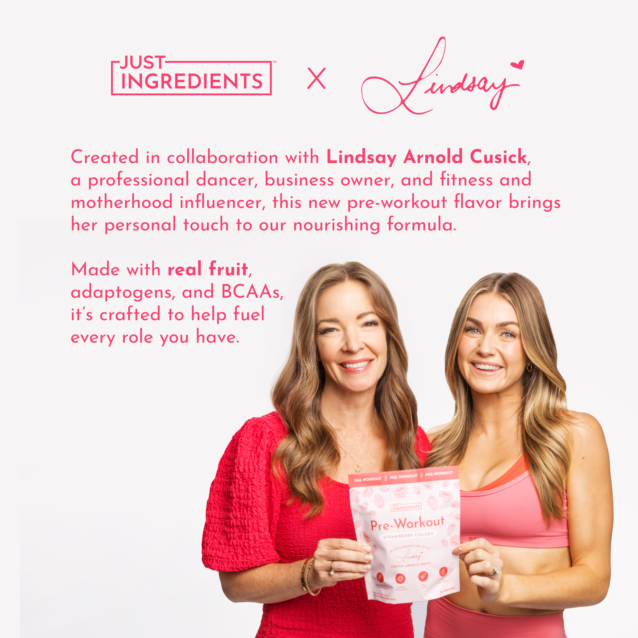 Strawberry Colada Pre‑Workout by Lindsay Arnold