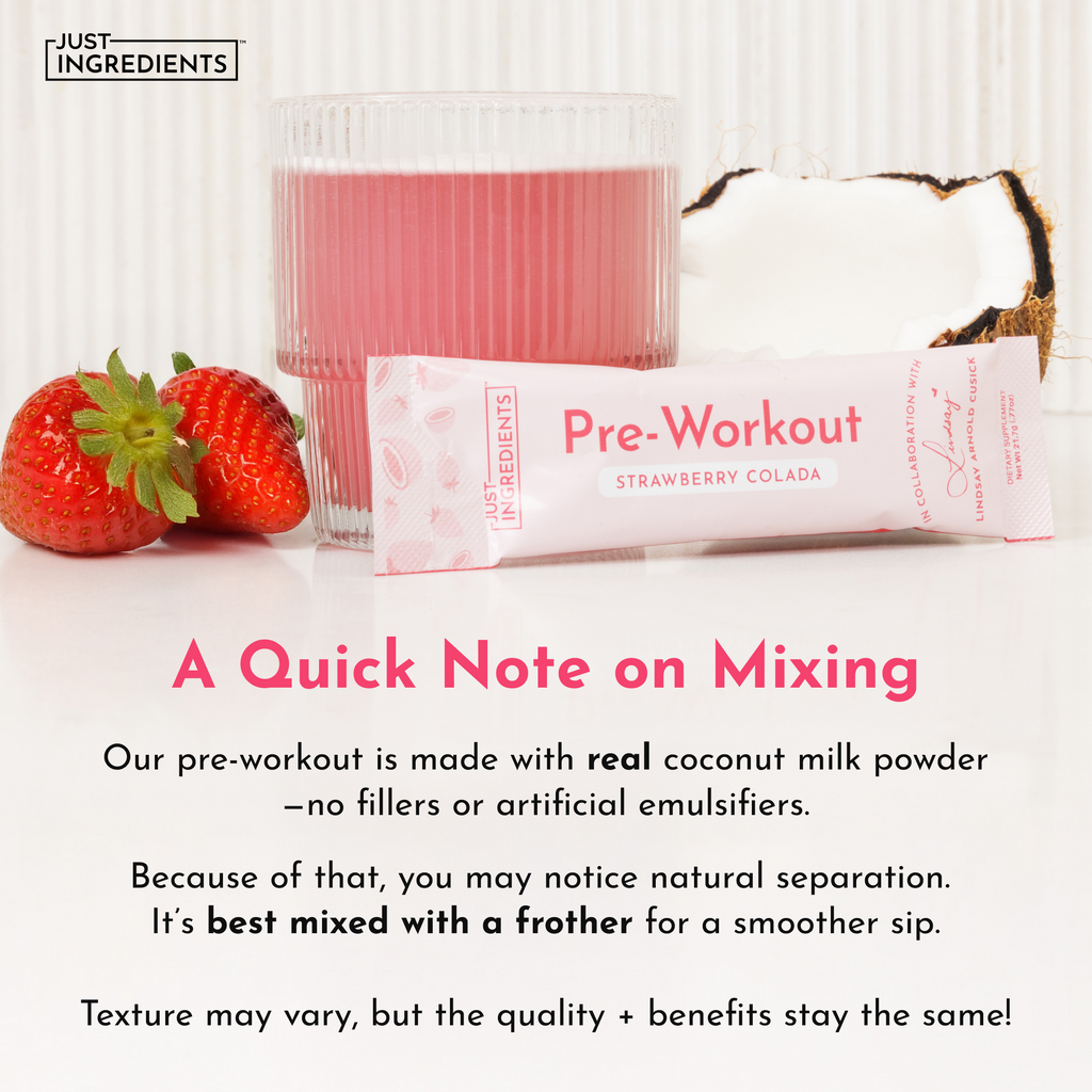 Strawberry Colada Pre‑Workout by Lindsay Arnold