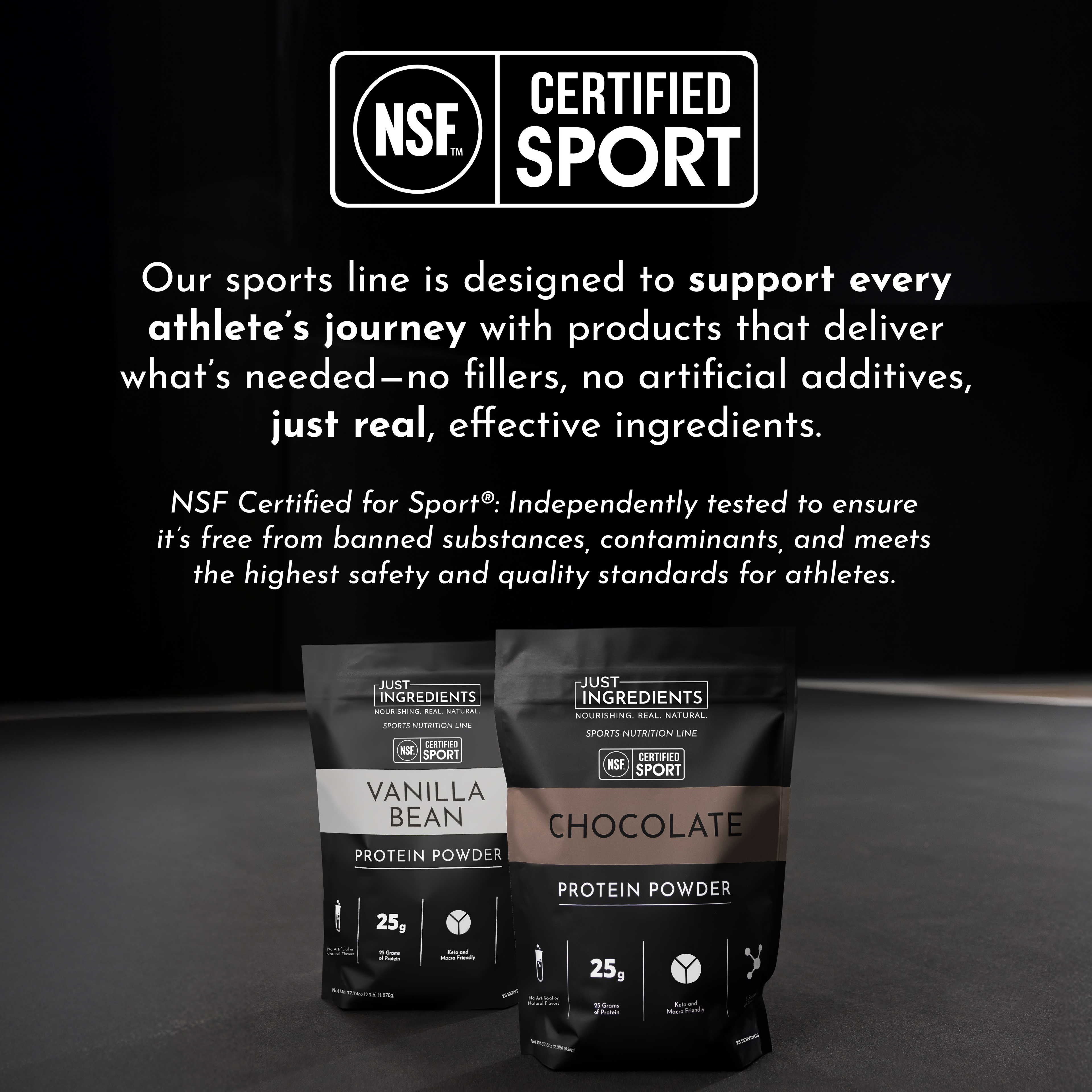 Vanilla Bean Protein Powder — NSF Certified Sport Formula