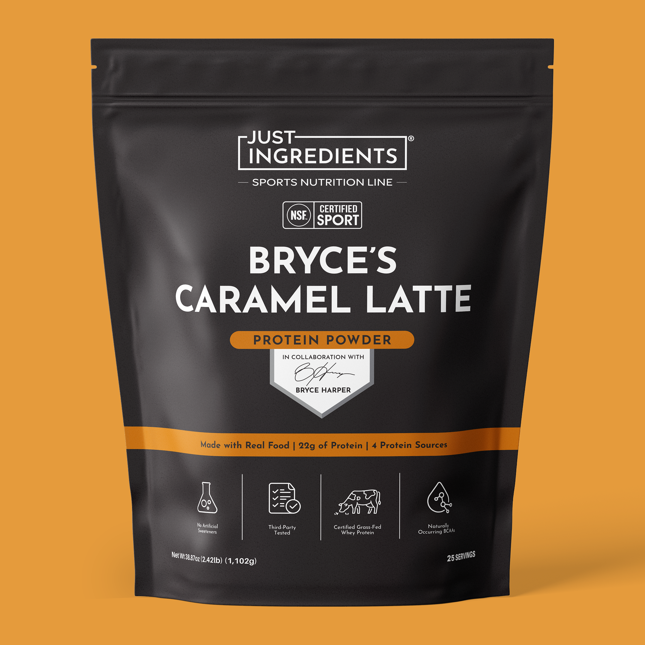 Bryce's Caramel Latte Protein Powder — NSF Certified for Sport