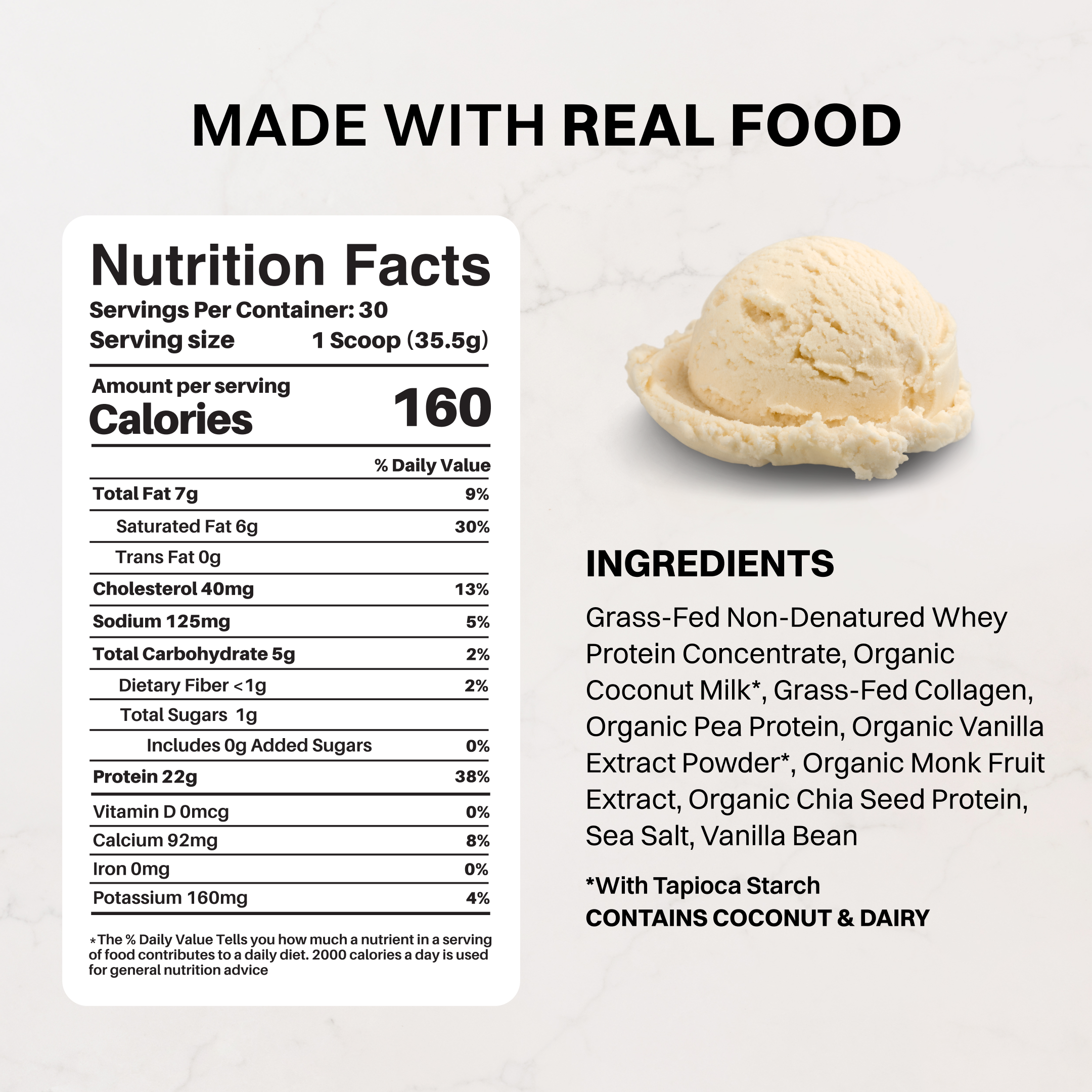 French Vanilla Protein Powder — 30 Servings