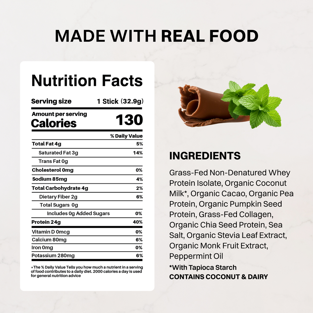 Mint Chocolate Protein Powder Stick — 24g Protein