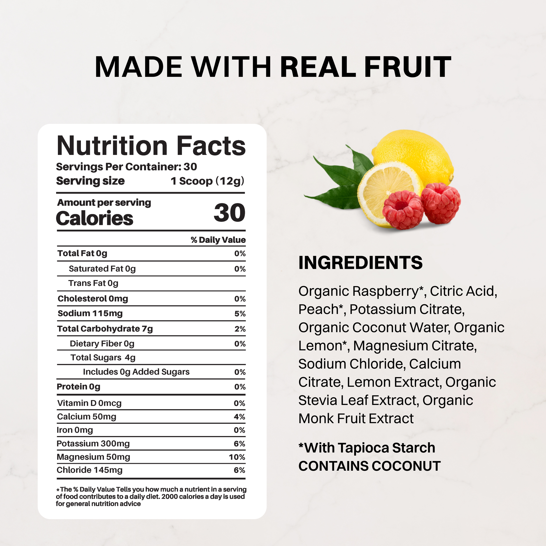 Raspberry Lemonade Electrolyte Drink Mix